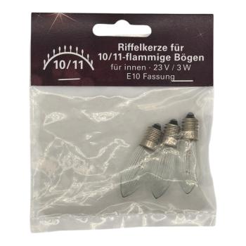 Spitzkerze 3 Watt für 10/11 fl. Schwibbögen